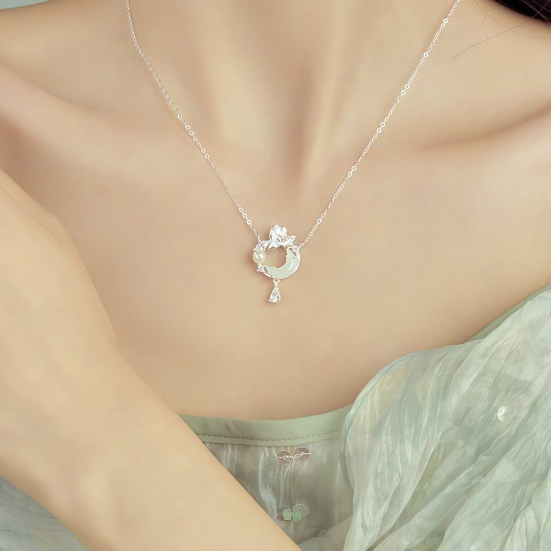 Hetian Jade Pearl Pendant Necklace Hetian Jade Pearl Pendant Necklace