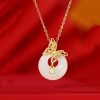 Natural Hetian Jade Butterfly Necklace Natural Hetian Jade Butterfly Necklace