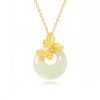 Natural Hetian Jade Butterfly Necklace Natural Hetian Jade Butterfly Necklace