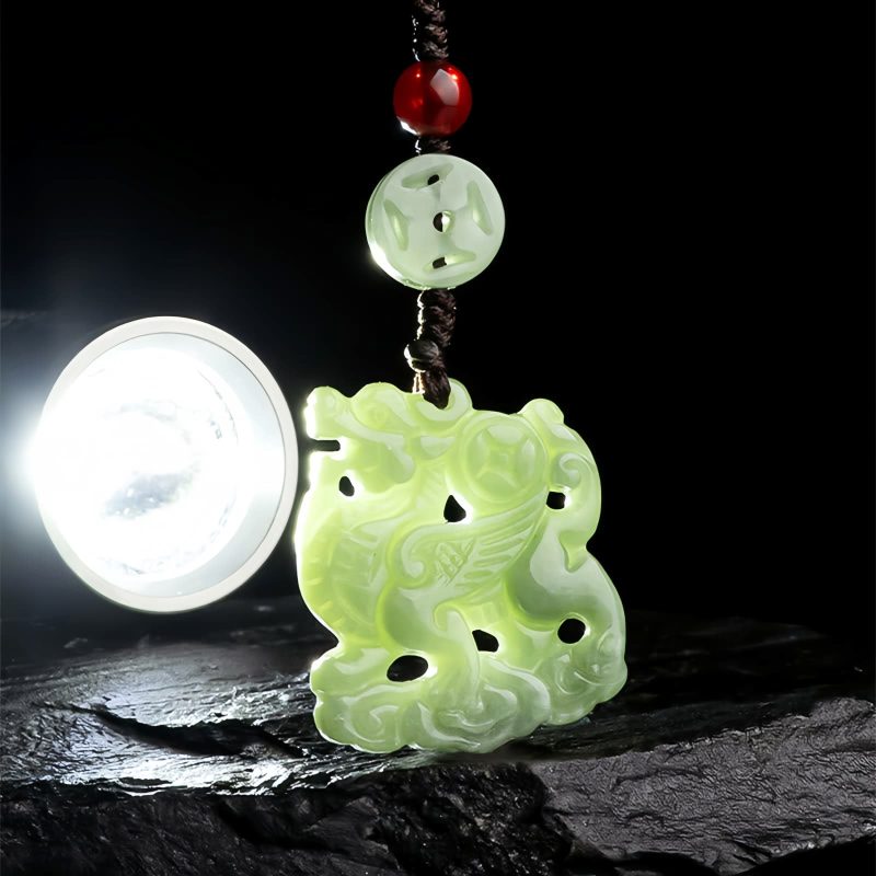 Natural Jade Kirin Phone Hanging Decoration Natural Jade Kirin Phone Hanging Decoration