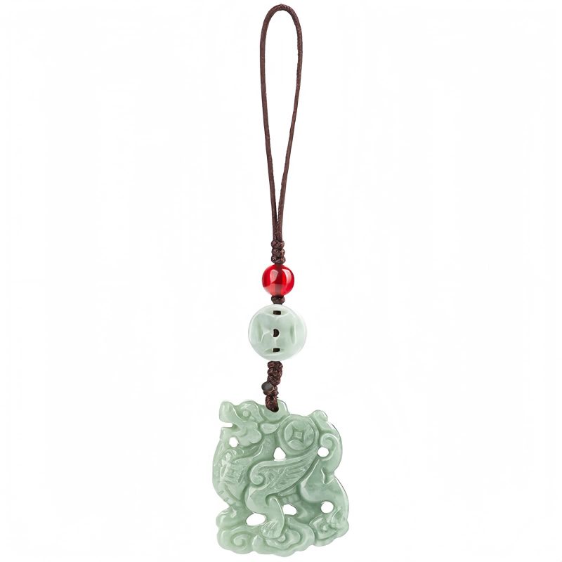 Natural Jade Kirin Phone Hanging Decoration Natural Jade Kirin Phone Hanging Decoration