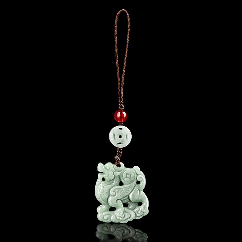 Natural Jade Kirin Phone Hanging Decoration Natural Jade Kirin Phone Hanging Decoration