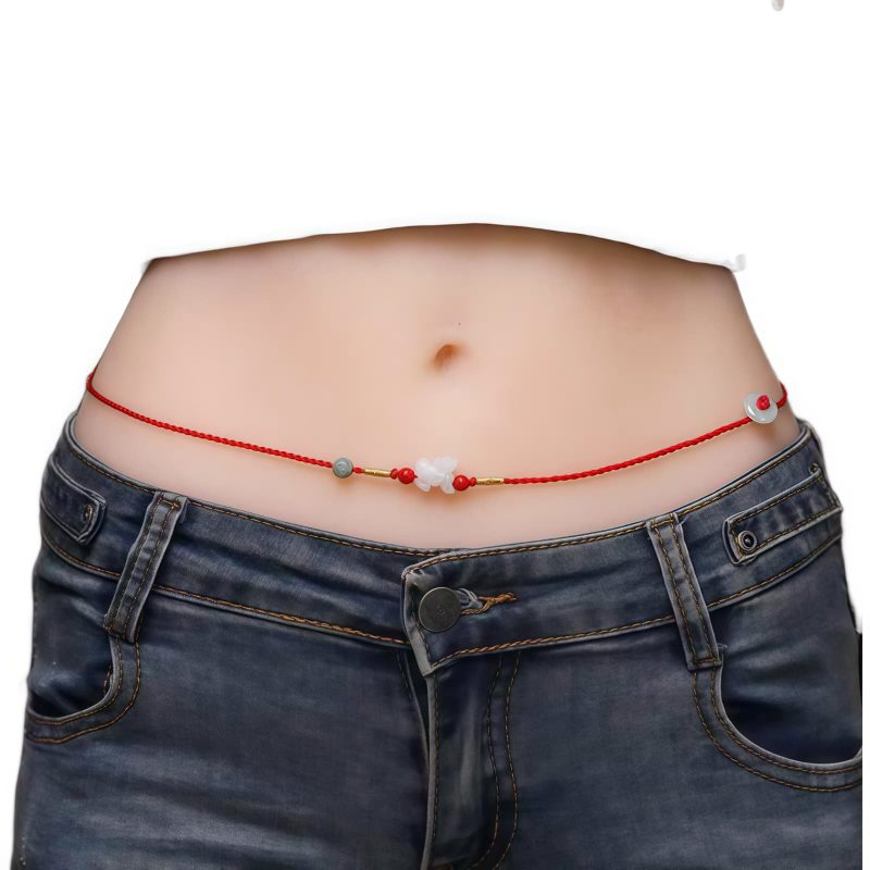 Red String Jade Peace Belly Chain Red String Jade Peace Belly Chain