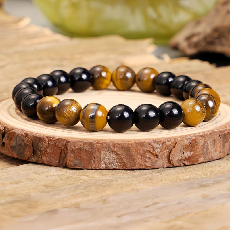 Tibetan Black Onyx Tiger Eye Protection Necklace Tibetan Black Onyx Tiger Eye Protection Necklace