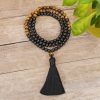 Tibetan Black Onyx Tiger Eye Protection Necklace Tibetan Black Onyx Tiger Eye Protection Necklace
