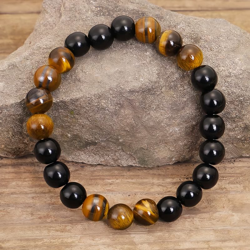 Tibetan Black Onyx Tiger Eye Protection Necklace Tibetan Black Onyx Tiger Eye Protection Necklace