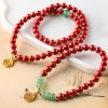 Tibetan Cinnabar Green Aventurine Luck Bracelet Tibetan Cinnabar Green Aventurine Luck Bracelet