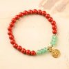 Tibetan Cinnabar Green Aventurine Luck Bracelet Tibetan Cinnabar Green Aventurine Luck Bracelet