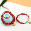 Tibetan Cinnabar Green Aventurine Luck Bracelet Tibetan Cinnabar Green Aventurine Luck Bracelet