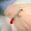 Tibetan Cinnabar Green Aventurine Luck Bracelet Tibetan Cinnabar Green Aventurine Luck Bracelet