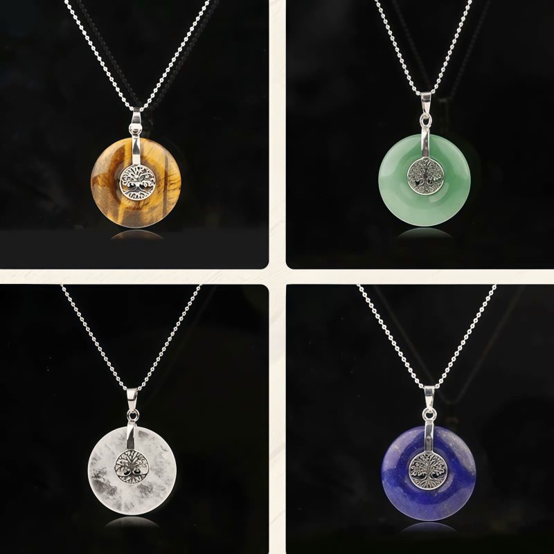 Tree of Life Amethyst & Rose Quartz Necklace Tree of Life Amethyst & Rose Quartz Necklace