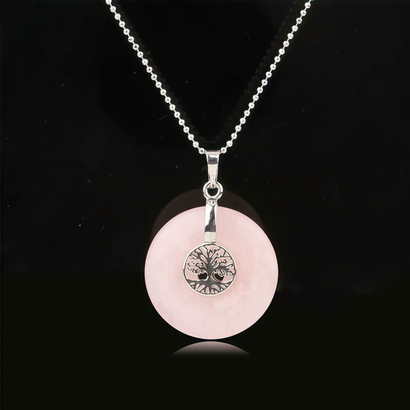 Tree of Life Amethyst & Rose Quartz Necklace Tree of Life Amethyst & Rose Quartz Necklace