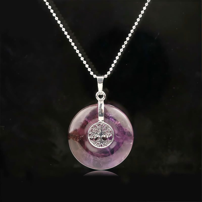 Tree of Life Amethyst & Rose Quartz Necklace Tree of Life Amethyst & Rose Quartz Necklace