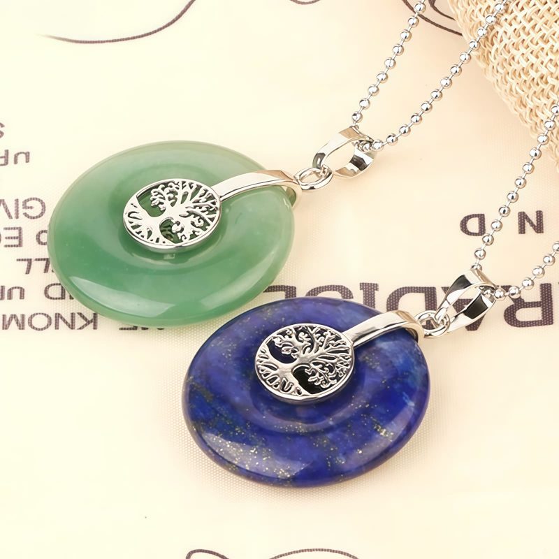 Tree of Life Amethyst & Rose Quartz Necklace Tree of Life Amethyst & Rose Quartz Necklace