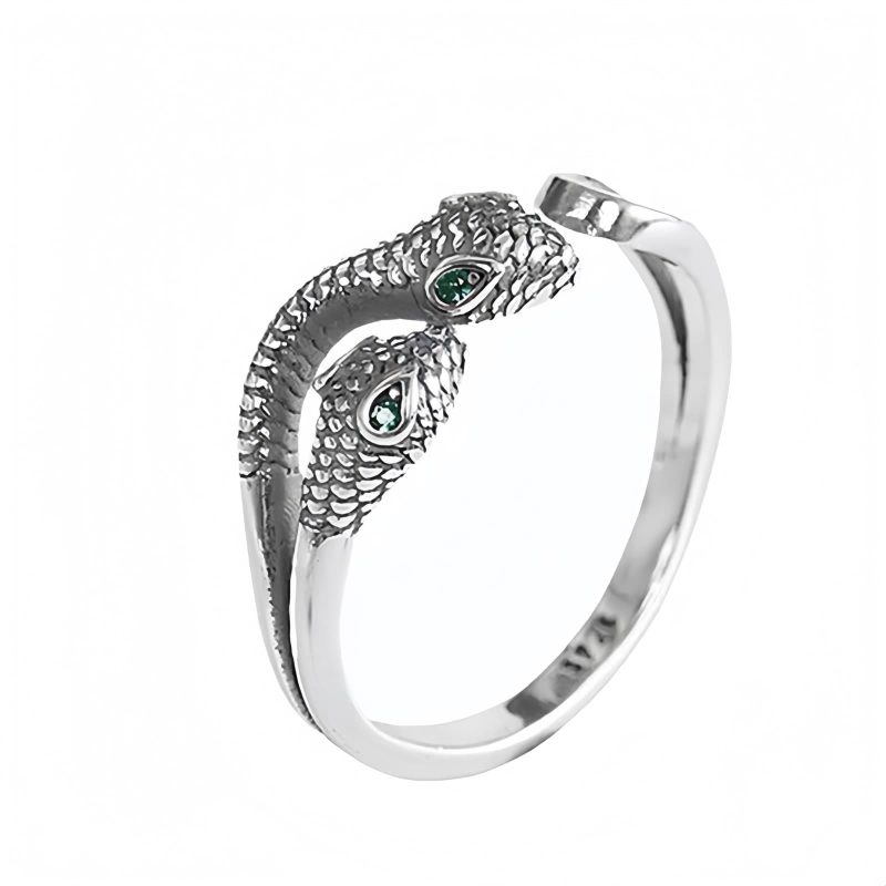 925 Silver Chinese Zodiac Snake Open Ring 925 Silver Chinese Zodiac Snake Open Ring