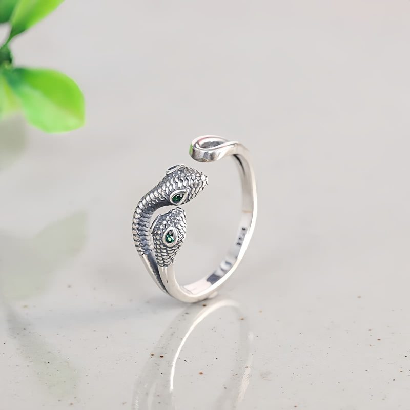 925 Silver Chinese Zodiac Snake Open Ring 925 Silver Chinese Zodiac Snake Open Ring
