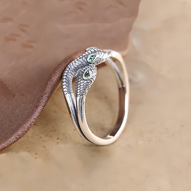 925 Silver Chinese Zodiac Snake Open Ring 925 Silver Chinese Zodiac Snake Open Ring