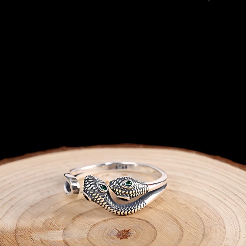 925 Silver Chinese Zodiac Snake Open Ring 925 Silver Chinese Zodiac Snake Open Ring
