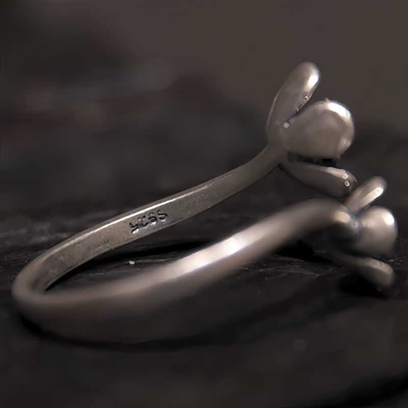 925 Silver Flower Adjustable Ring 925 Silver Flower Adjustable Ring