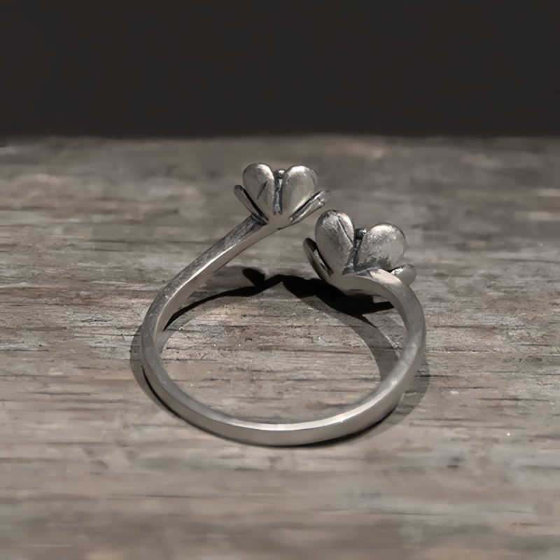 925 Silver Flower Adjustable Ring 925 Silver Flower Adjustable Ring