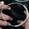 925 Silver Pearl Beads Protection Anklet 925 Silver Pearl Beads Protection Anklet
