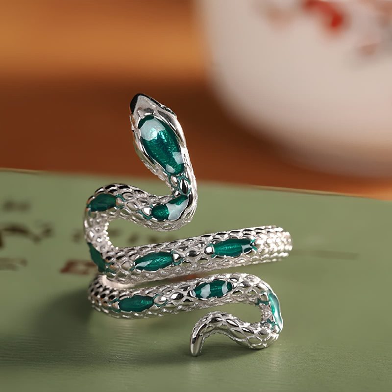 925 Silver Year of the Snake Blessing Ring 925 Silver Year of the Snake Blessing Ring