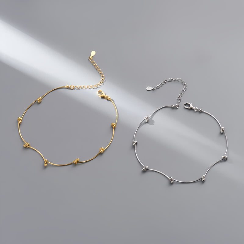 925 Silver Wave Protection Anklet 925 Silver Wave Protection Anklet