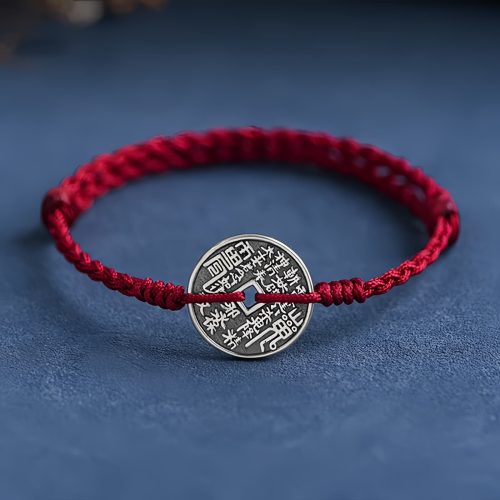 925スターリングシルバー 編み込み守護ブレスレット 925スターリングシルバー 編み込み守護ブレスレット
