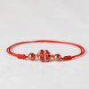 Four Leaf Clover Cinnabar Blessing Bracelet Four Leaf Clover Cinnabar Blessing Bracelet