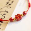 Four Leaf Clover Cinnabar Blessing Bracelet Four Leaf Clover Cinnabar Blessing Bracelet