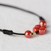 Four Leaf Clover Cinnabar Blessing Bracelet Four Leaf Clover Cinnabar Blessing Bracelet