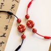 Four Leaf Clover Cinnabar Blessing Bracelet Four Leaf Clover Cinnabar Blessing Bracelet