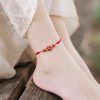 Four Leaf Clover Cinnabar Blessing Bracelet Four Leaf Clover Cinnabar Blessing Bracelet