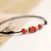 Four Leaf Clover Cinnabar Blessing Bracelet Four Leaf Clover Cinnabar Blessing Bracelet