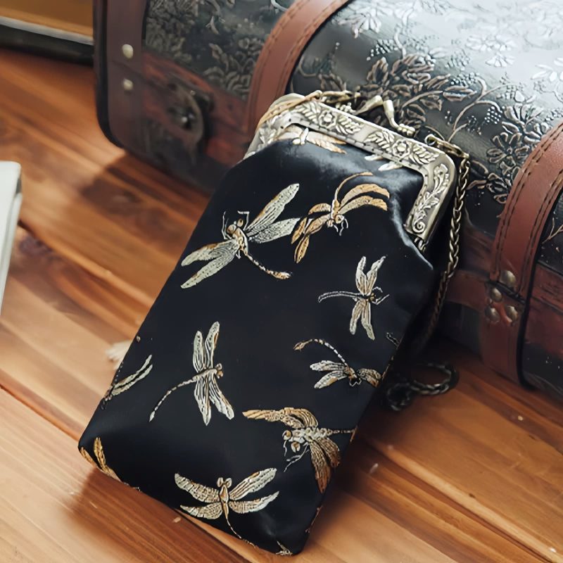 Crossbody-Tasche mit Libellen-Motiv und Metallkette Metal Chain Dragonfly Crossbody Bag