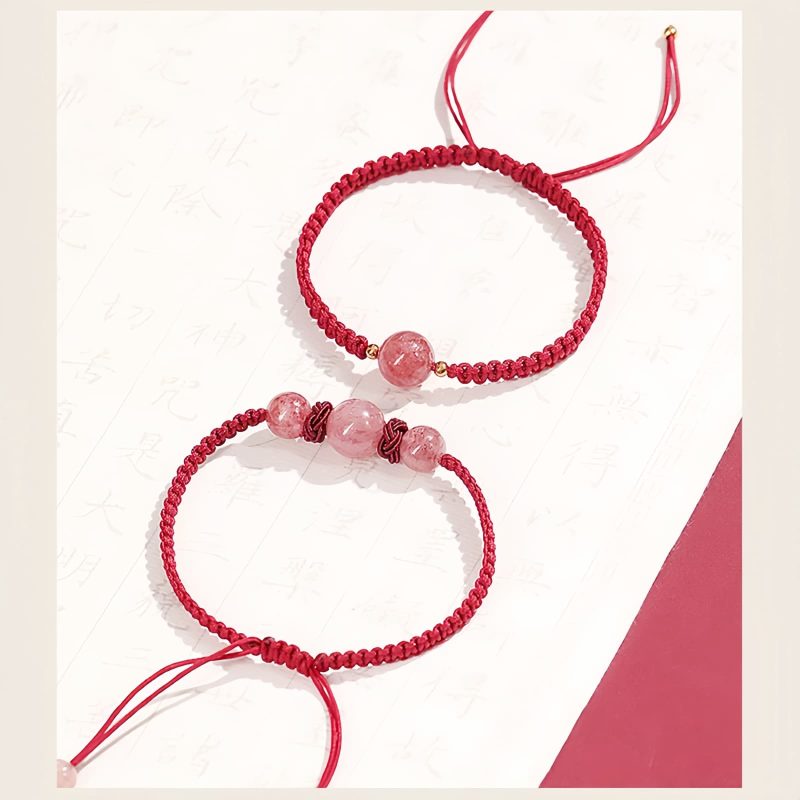 Natural Strawberry Quartz Love Bracelet Natural Strawberry Quartz Love Bracelet