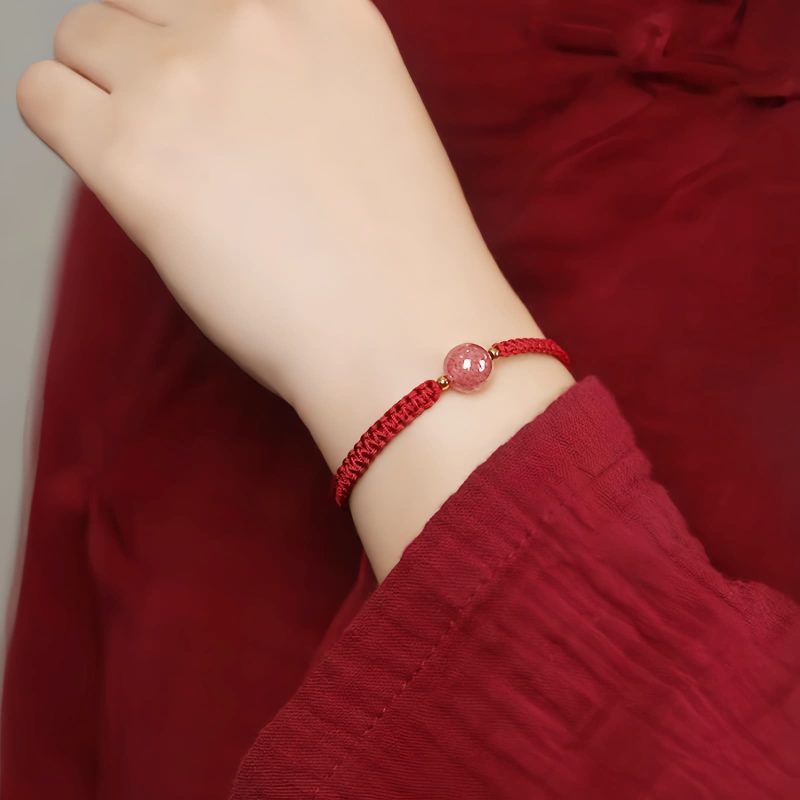 Natural Strawberry Quartz Love Bracelet Natural Strawberry Quartz Love Bracelet