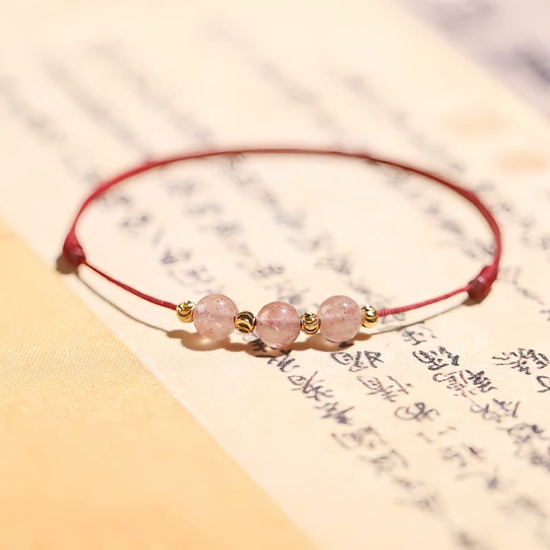 Natural Strawberry Quartz Love Bracelet Natural Strawberry Quartz Love Bracelet