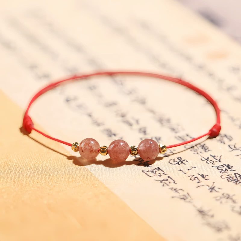 Natural Strawberry Quartz Love Bracelet Natural Strawberry Quartz Love Bracelet