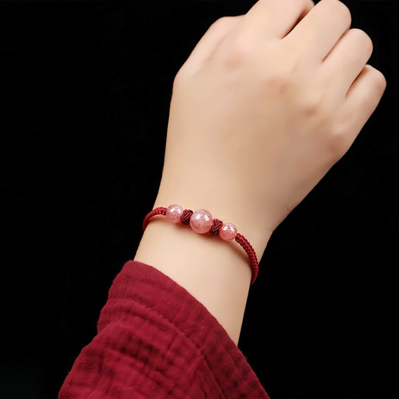 Natural Strawberry Quartz Love Bracelet Natural Strawberry Quartz Love Bracelet