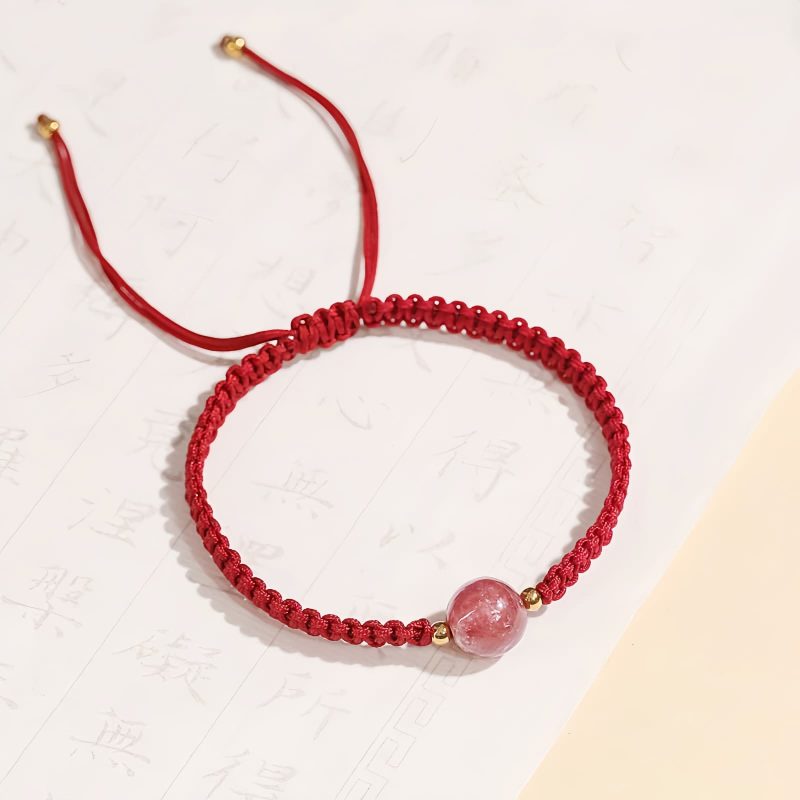 Natural Strawberry Quartz Love Bracelet Natural Strawberry Quartz Love Bracelet