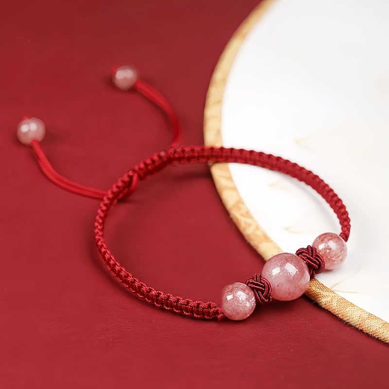 Natural Strawberry Quartz Love Bracelet Natural Strawberry Quartz Love Bracelet