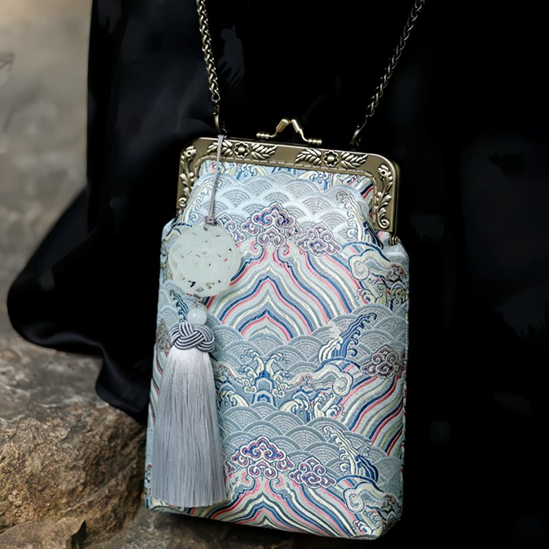 オーシャンウェーブ メタルチェーン クロスボディバッグ Ocean Waves Metal Chain Crossbody Bag
