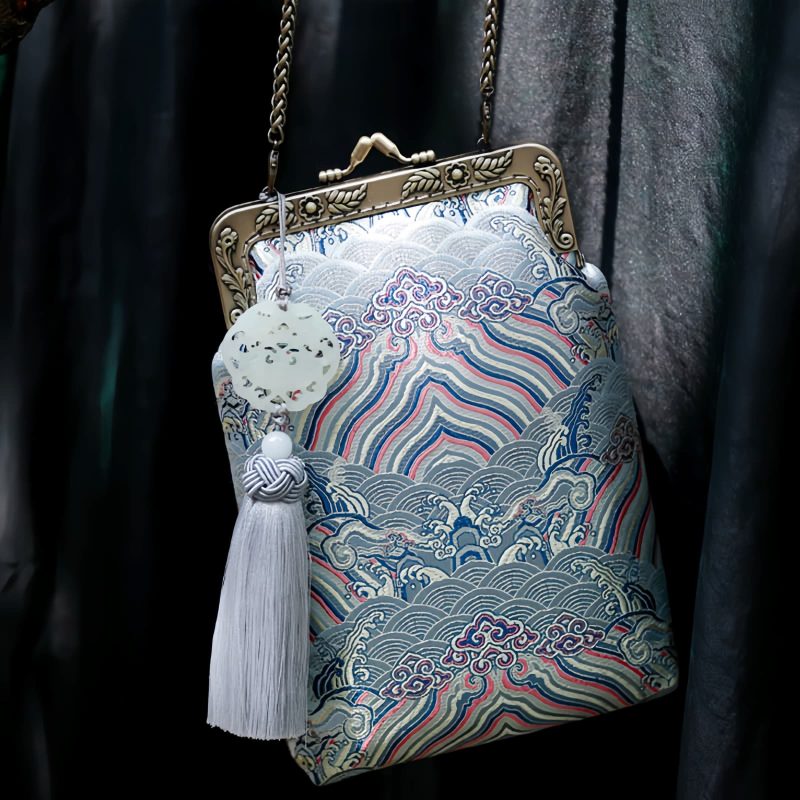 オーシャンウェーブ メタルチェーン クロスボディバッグ Ocean Waves Metal Chain Crossbody Bag