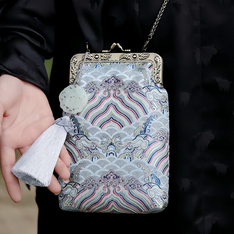 オーシャンウェーブ メタルチェーン クロスボディバッグ Ocean Waves Metal Chain Crossbody Bag