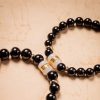 Tibetan Black Obsidian Om Mani Padme Hum Bracelet Tibetan Black Obsidian Om Mani Padme Hum Bracelet