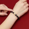 Tibetan Black Obsidian Om Mani Padme Hum Bracelet Tibetan Black Obsidian Om Mani Padme Hum Bracelet