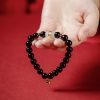 Tibetan Black Obsidian Om Mani Padme Hum Bracelet Tibetan Black Obsidian Om Mani Padme Hum Bracelet
