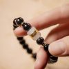 Tibetan Black Obsidian Om Mani Padme Hum Bracelet Tibetan Black Obsidian Om Mani Padme Hum Bracelet
