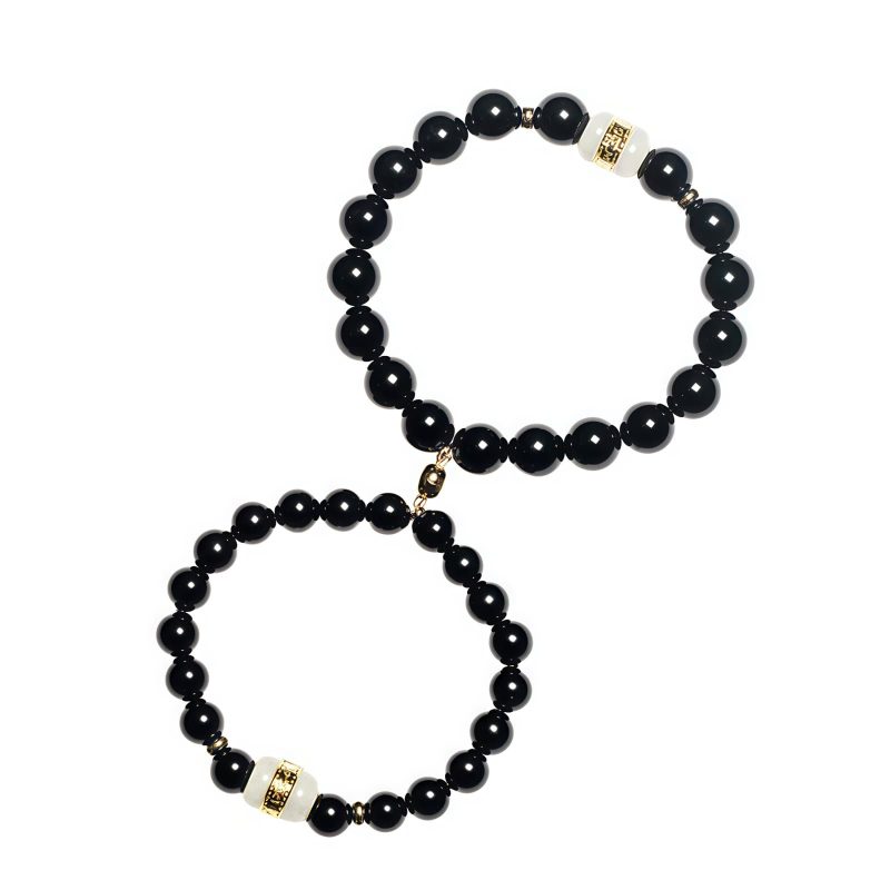 Tibetan Black Obsidian Om Mani Padme Hum Bracelet Tibetan Black Obsidian Om Mani Padme Hum Bracelet